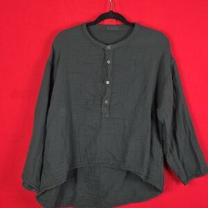 CP SHADES Cotton Gauze Top Gray Womens Size XS